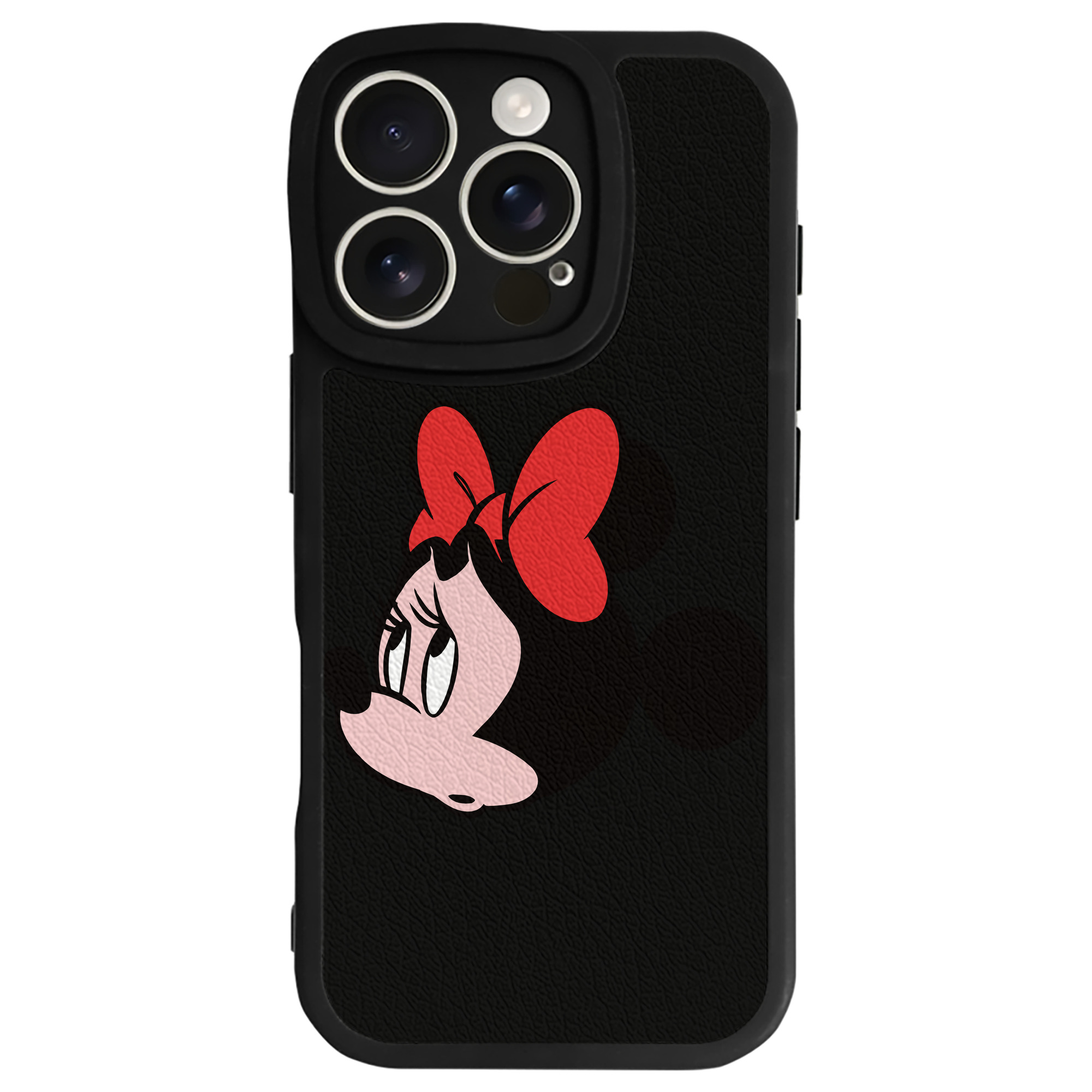 （画像用） ミッキーマウス Mickey Mouse 【iPhone 16シリーズ対応】シリコンスマホケース（レザー調） 材質：シリコン